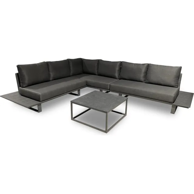 Tierra Outdoor Loungeset Bora Bora aluminium rechts Black