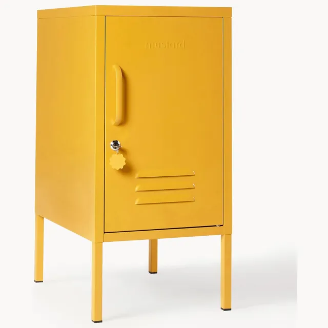 Mustard Made Metalen nachtkastje The Shorty, links- of rechtsdraaiend geel