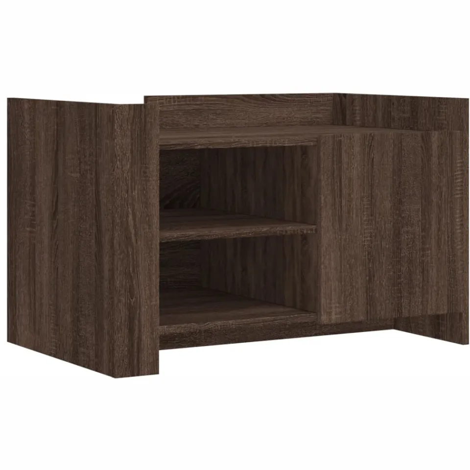 vidaXL Salontafel 80x50x50 cm bewerkt hout bruin eikenkleur, foto 4