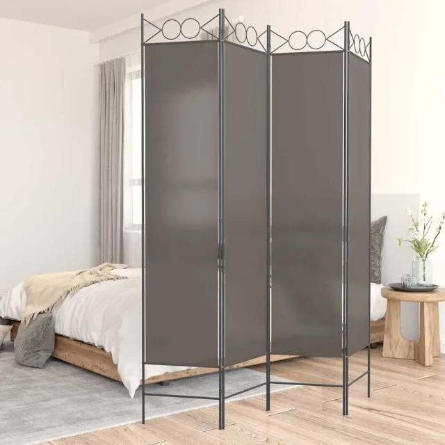 vidaXL Kamerscherm met 4 panelen 160x200 cm stof antracietkleurig, foto 2