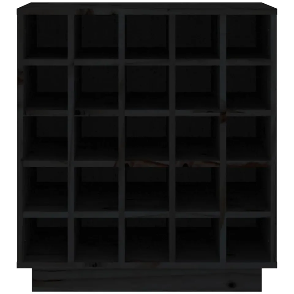 vidaXL Wijnkast 55,5x34x61 cm massief grenenhout zwart, foto 4
