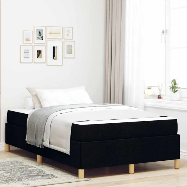 vidaXL Bedframe Zwart 120 x 190 cm Stof