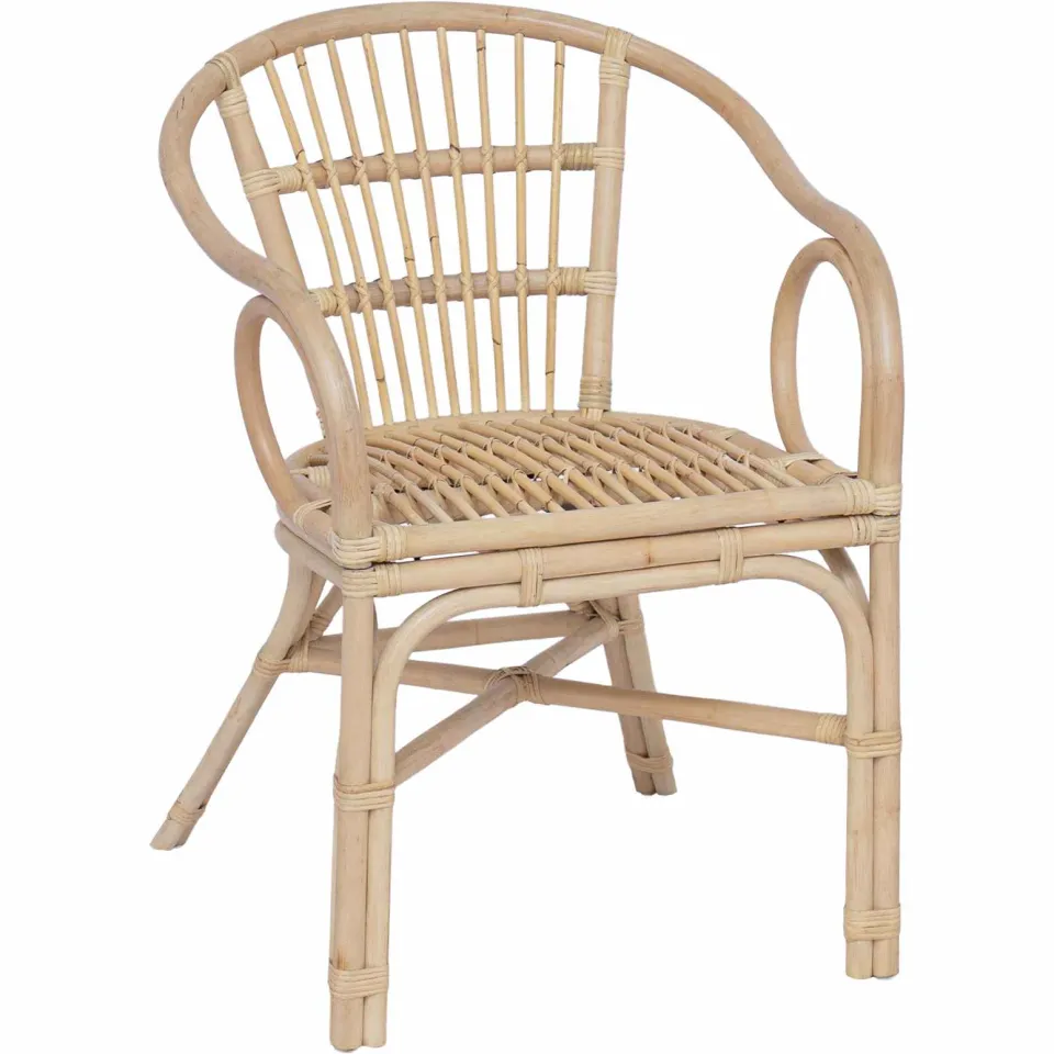 vidaXL Stapelstoel Rattan Naturel 58 x 60 x 81 cm Bruin