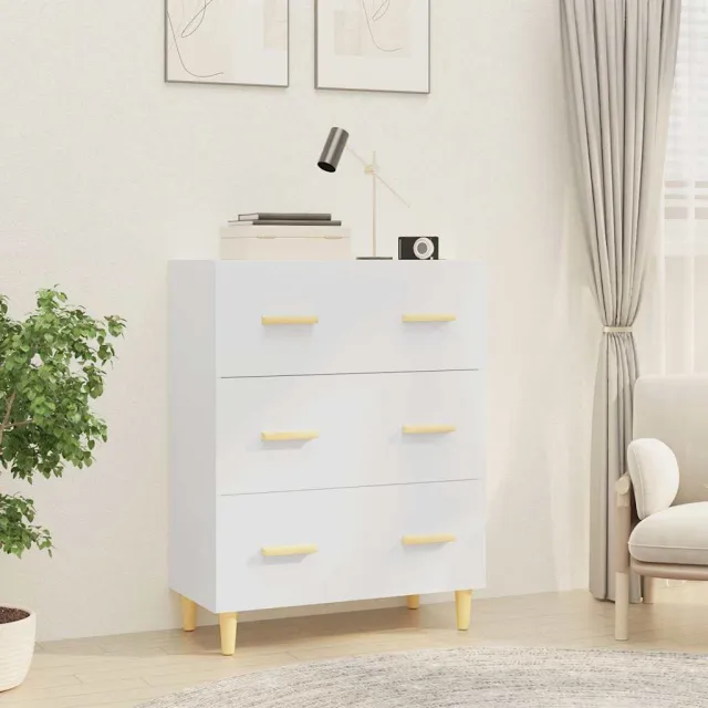 vidaXL Dressoir 70x34x90 cm bewerkt hout wit