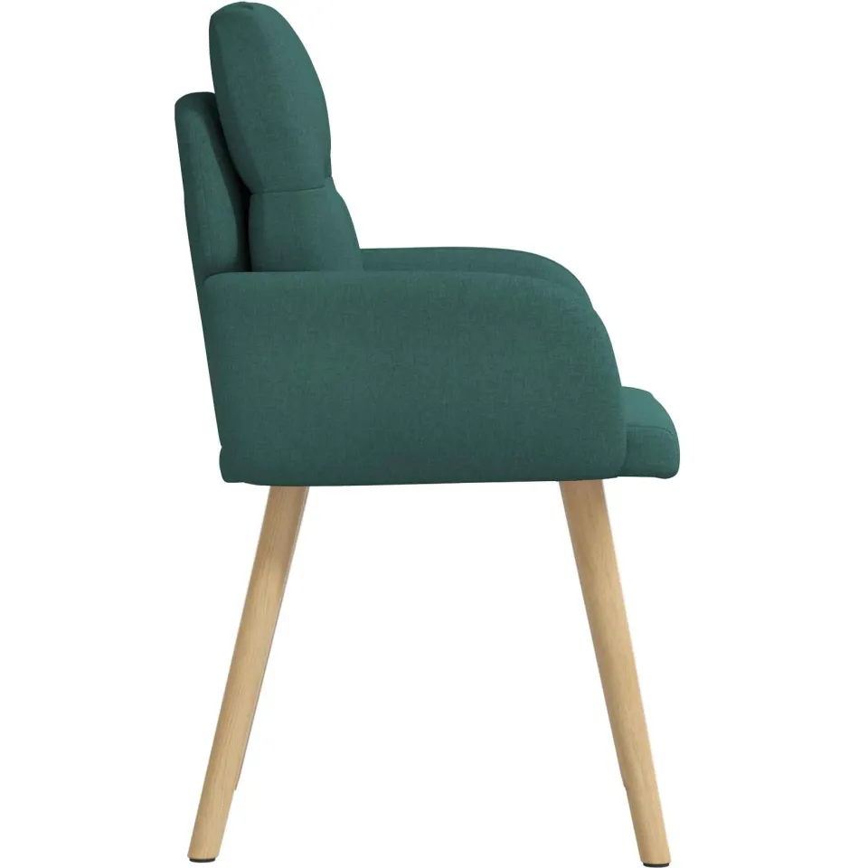 vidaXL Eettafelstoelen 2 st Stof Donkergroen 60 x 56 x 93 cm groen, foto 4