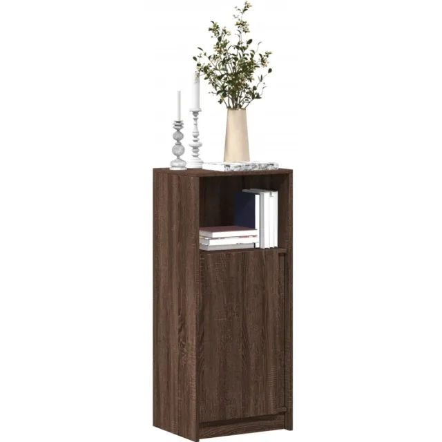 vidaXL Dressoir met LED 42,5x34x100 cm bewerkt hout bruin eikenkleur