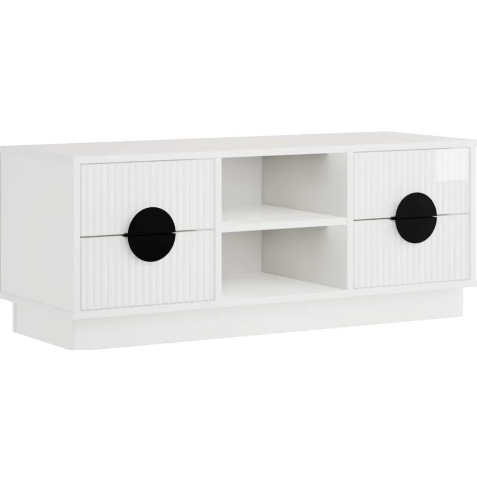 vidaXL Tv-meubel VENRAY 101 x 36,5 x 40 cm Hoogglans Wit, foto 3