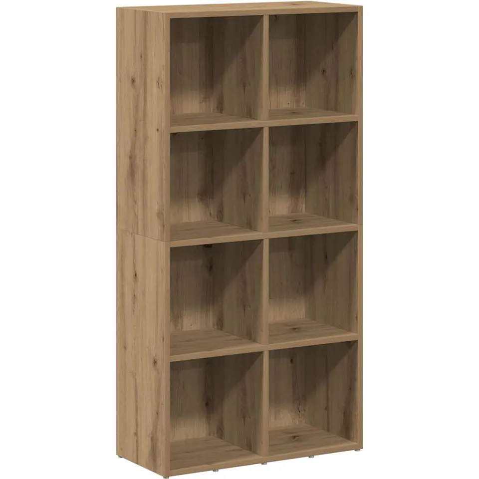 vidaXL Boekenkast 66x30x130 cm bewerkt hout artisanaal eikenkleur Bruin