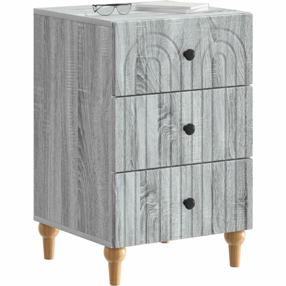 vidaXL Nachtkastje Grijs sonoma 43x 41 x 66,5 cm Bewerkt hout