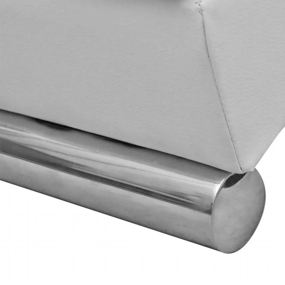 vidaXL Chaise longue kunstleer wit, foto 4