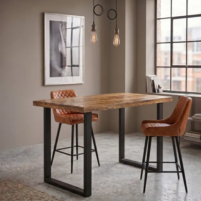 MySons Nijwie Bartafel recht 130 - Rambo Rough Table Collection Naturel