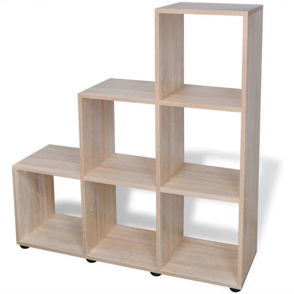vidaXL Boekenkast/presentatiemeubel trapvormig 107 cm eikenkleur, foto 3
