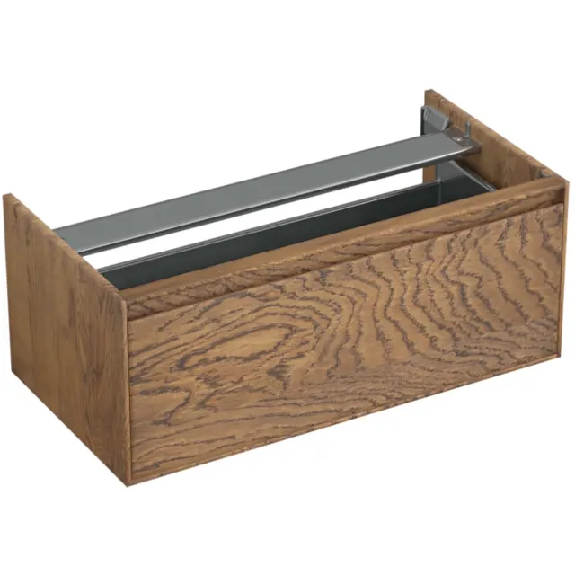 Forzalaqua Onderkast Forzalaqua Reno 100x51x40 Cm 1 La Softclose Eiken Castle Brown Bruin