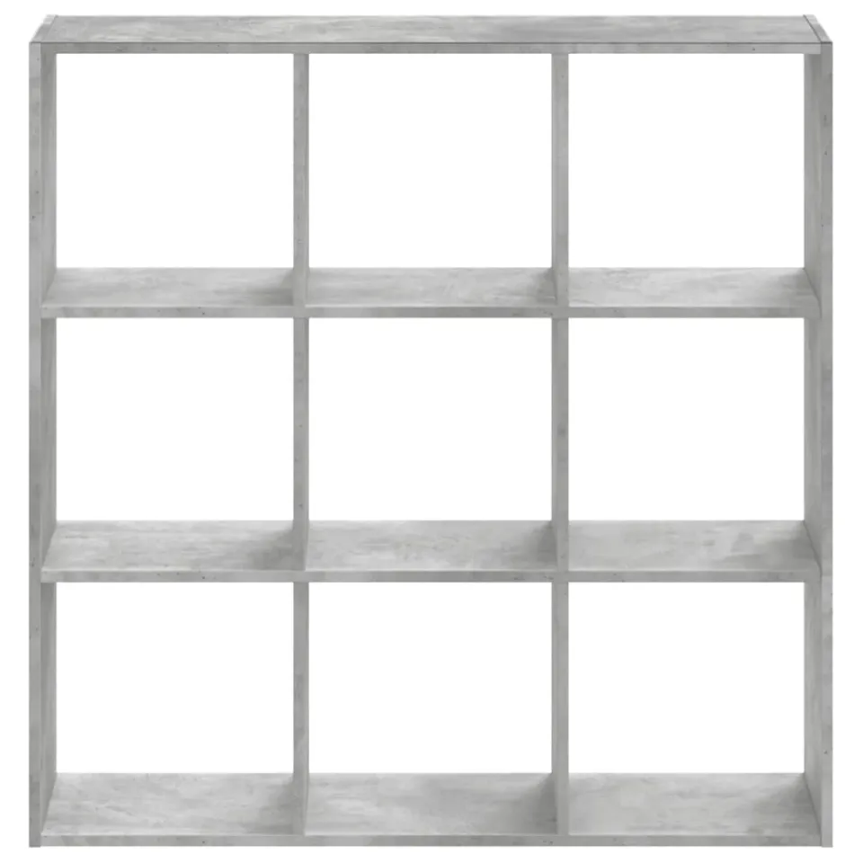 vidaXL Boekenkast 102x32x102 cm bewerkt hout betongrijs grijs, foto 3