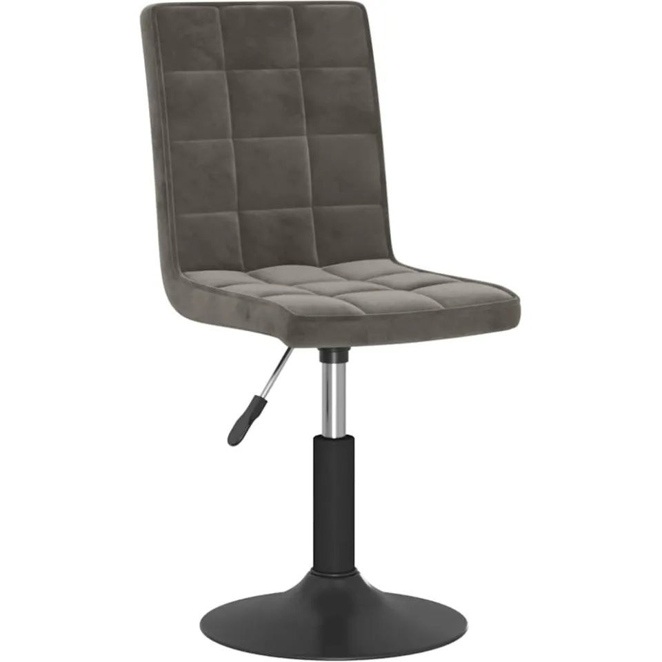 vidaXL Eetkamerstoelen draaibaar 4 st fluweel donkergrijs