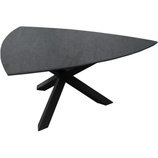 VITA Tuintafel Triangel 170 cm kruispoot Zwart