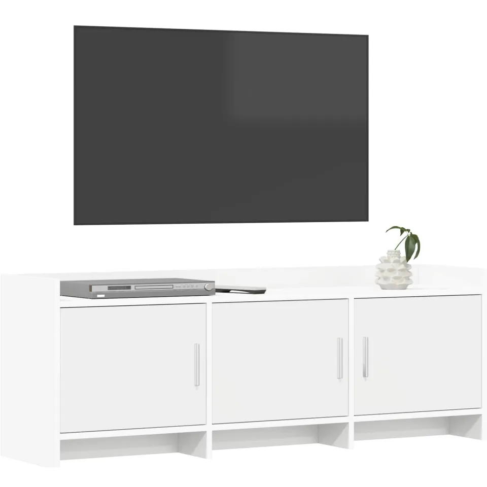 vidaXL TV-kast 130 x 33 x 47 cm Wit Bewerkt hout, foto 2