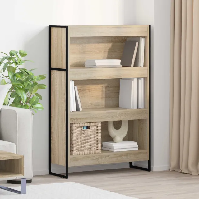 vidaXL Boekenkast 80 x 30 x 121 cm Bewerkt hout Sonoma Bruin