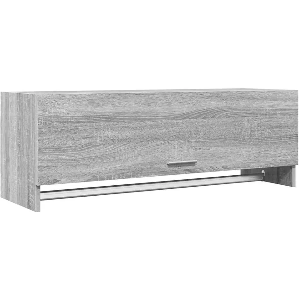 vidaXL Kledingkast 100x32,5x35 cm bewerkt hout grijs sonoma eikenkleur, foto 3