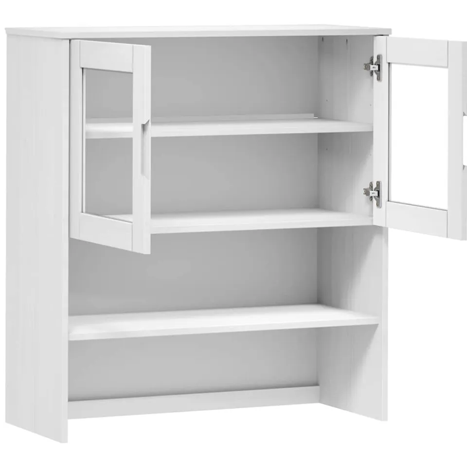 vidaXL Opzetkast MOLDE 90x35x100 cm massief grenenhout wit, foto 4