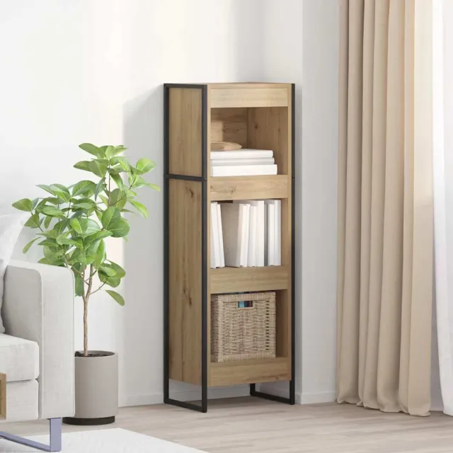 vidaXL Boekenkast 40 x 30 x 121 cm Bewerkt hout Ambachtelijk eiken Bruin