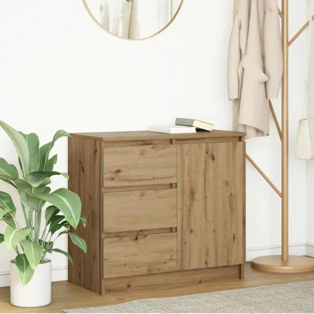 vidaXL Dressoir lade 71x35x65 cm spaanplaat artisanaal eikenkleurig Bruin