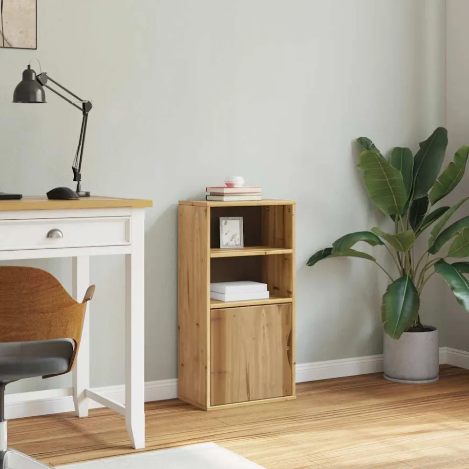 vidaXL Bijzetkast ODDA 40x24x79 cm massief grenenhout bruin, foto 3