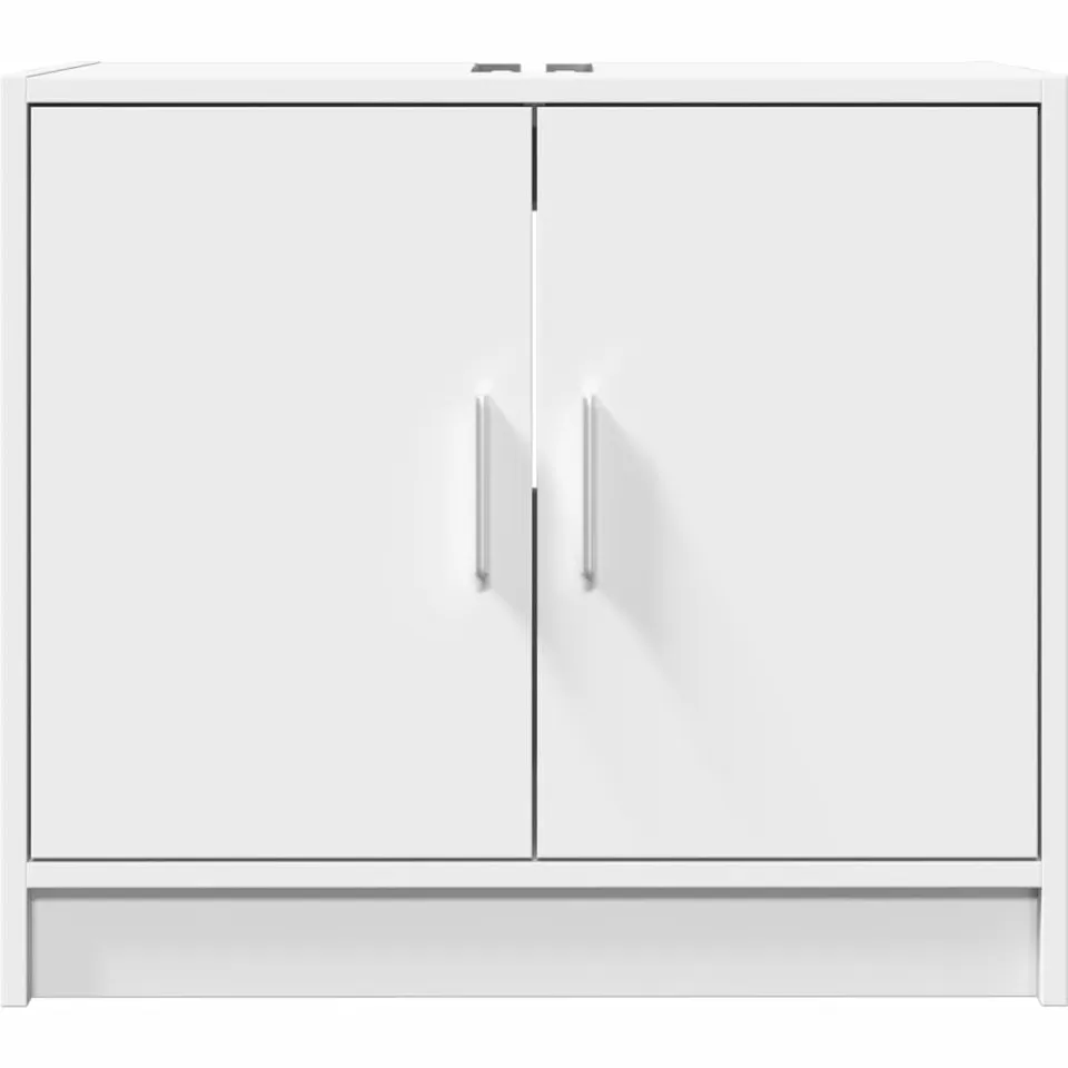 vidaXL Wastafelkast 63x29x55 cm bewerkt hout wit, foto 4