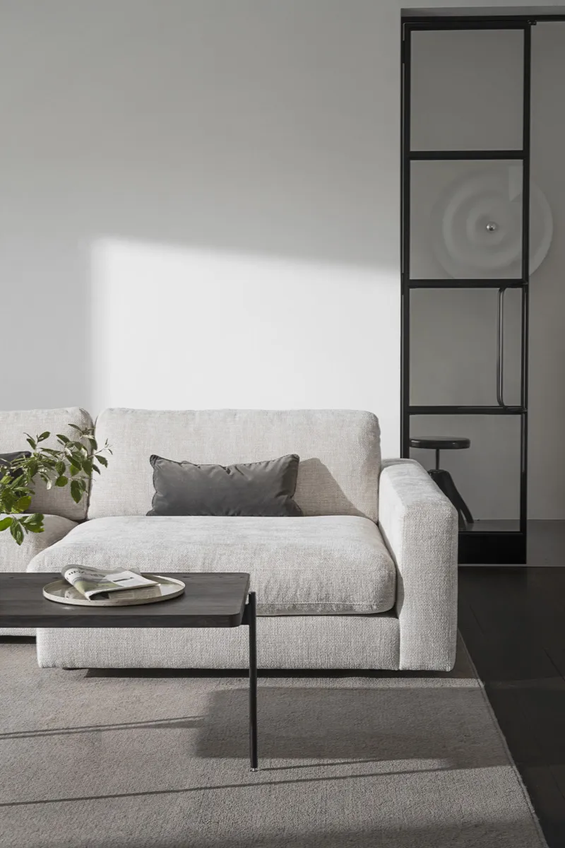 Rowico Home Duncan modulaire gestoffeerde hoekbank lichtgrijs/beige - rechts - 258 cm, foto 2