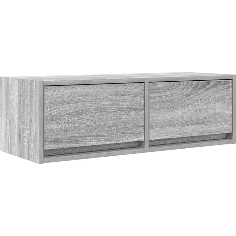 vidaXL Tv-meubel 80x31x25,5 cm bewerkt hout grijs sonoma eikenkleurig, foto 3