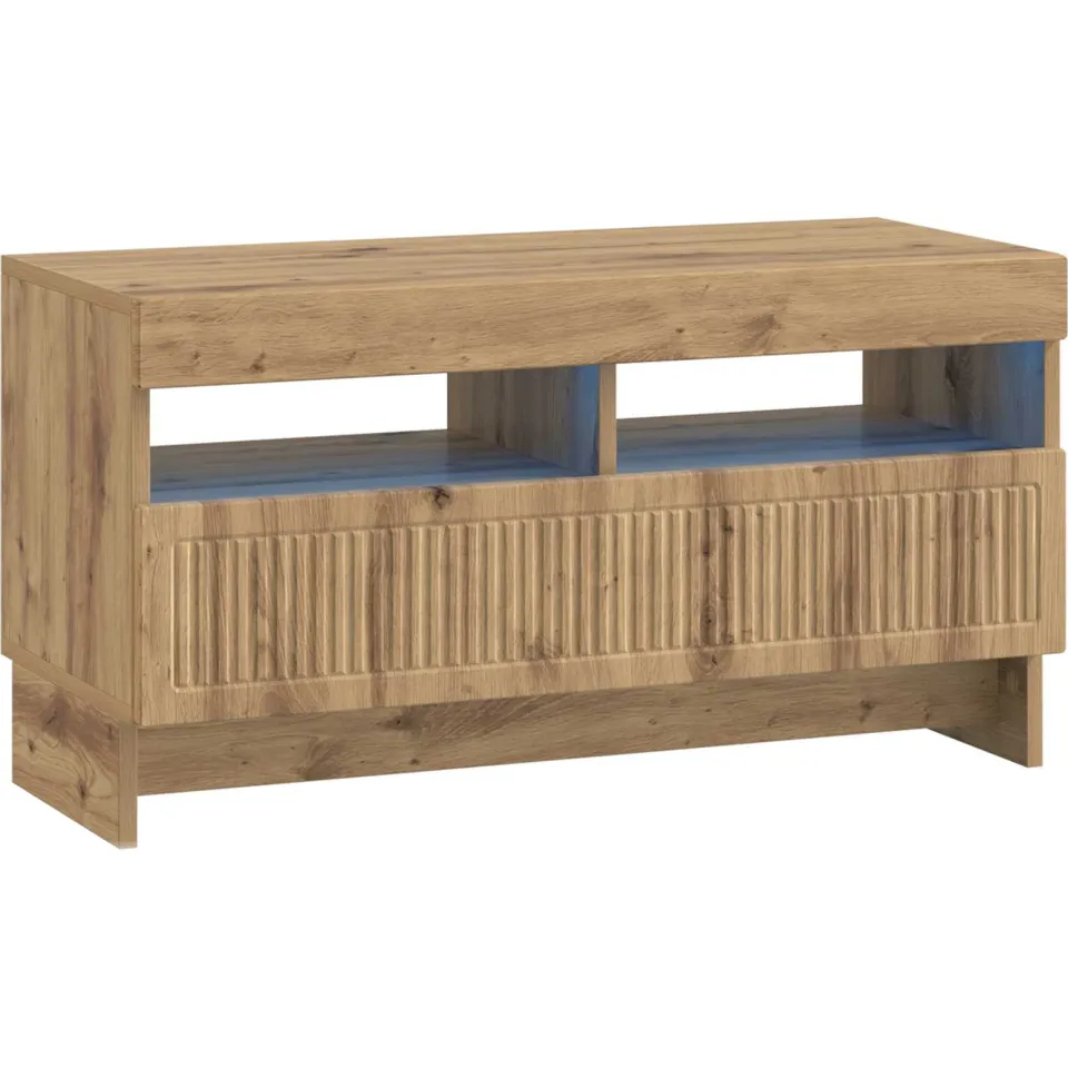 vidaXL LED tv-meubel EDE 81 x 35 x 43 cm Artisanaal eiken, foto 3
