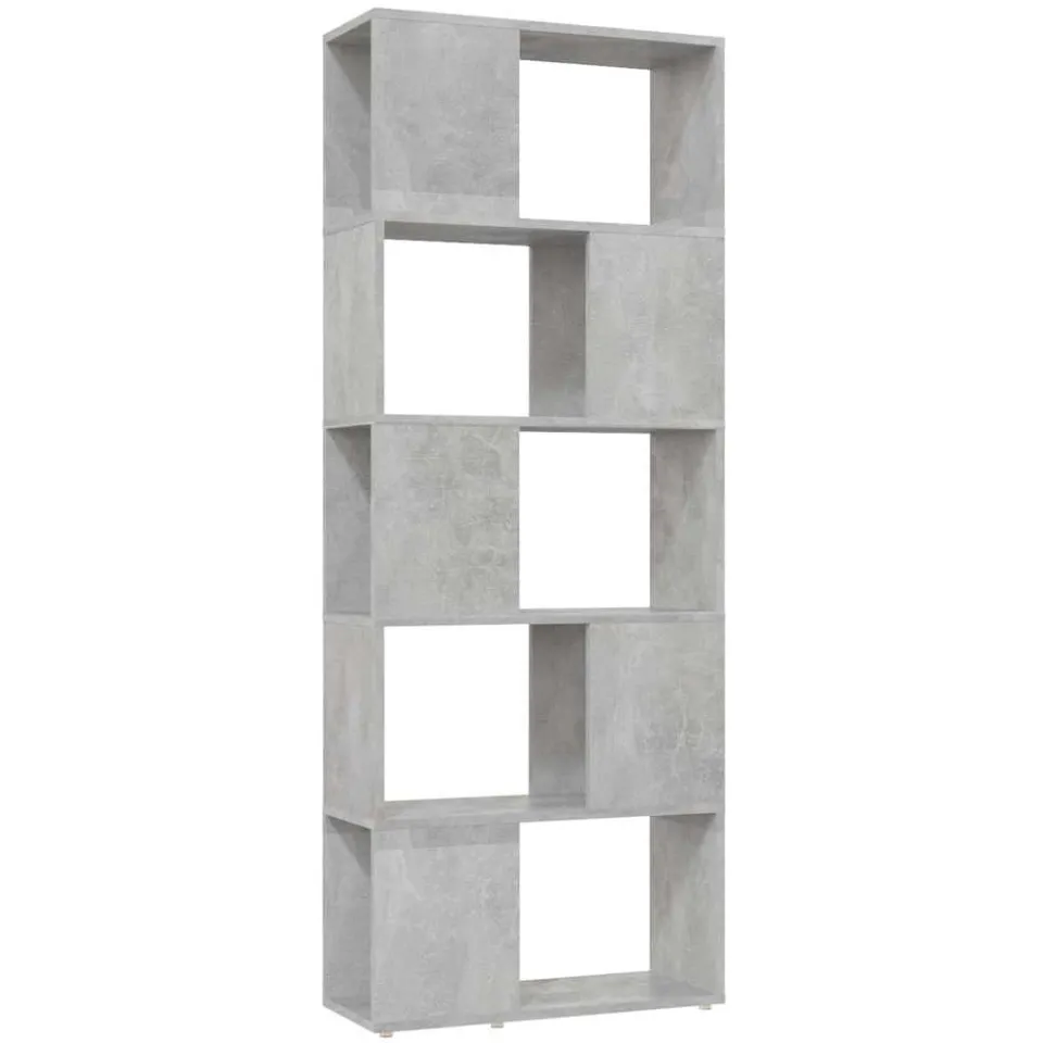 vidaXL Boekenkast/kamerscherm 60x24x155 cm betongrijs