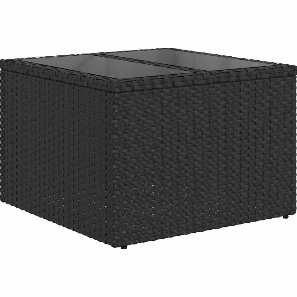 vidaXL 9-delige tuinbankset met kussens van zwart polyrotan, foto 4