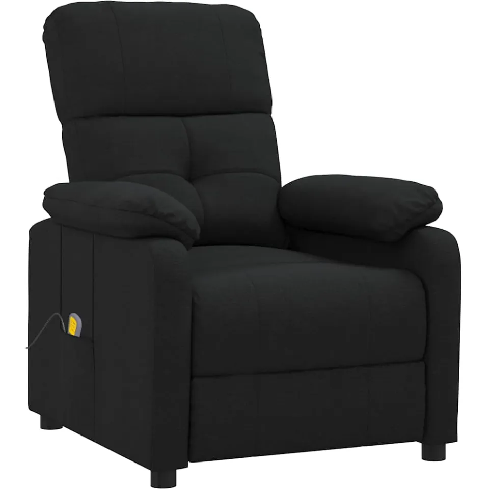 vidaXL Massagestoel stof zwart, foto 3