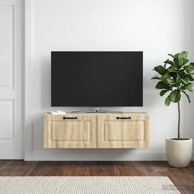 vidaXL Wandbeugel TV-kast Sonoma Eiken 98 x 31 x 30 cm Bewerkt hout, foto 2