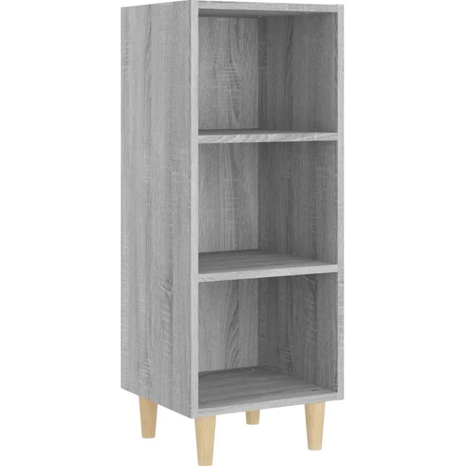 vidaXL Dressoir 34,5x32,5x90 cm bewerkt hout grijs sonoma eikenkleurig