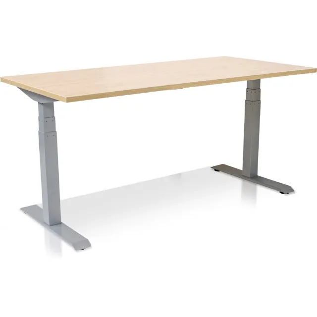 Lineaflex MRC Zit-sta bureau elektrisch verstelbaar - MRC PRO-L 2.0 NEN-EN 527| 160 x 80 cm | frame aluminium - blad wild peren | memory functie met 4 standen | 150kg draagvermogen aluminium frame