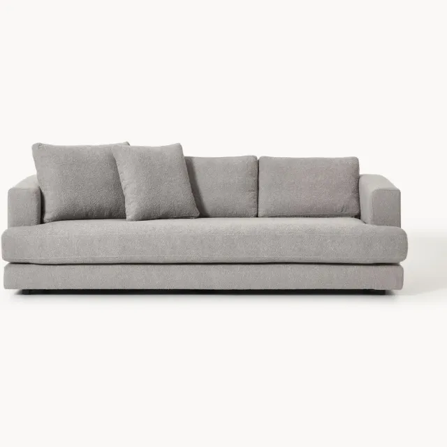 Westwing Collection Bouclé bank Tribeca (3-zits) Grijs