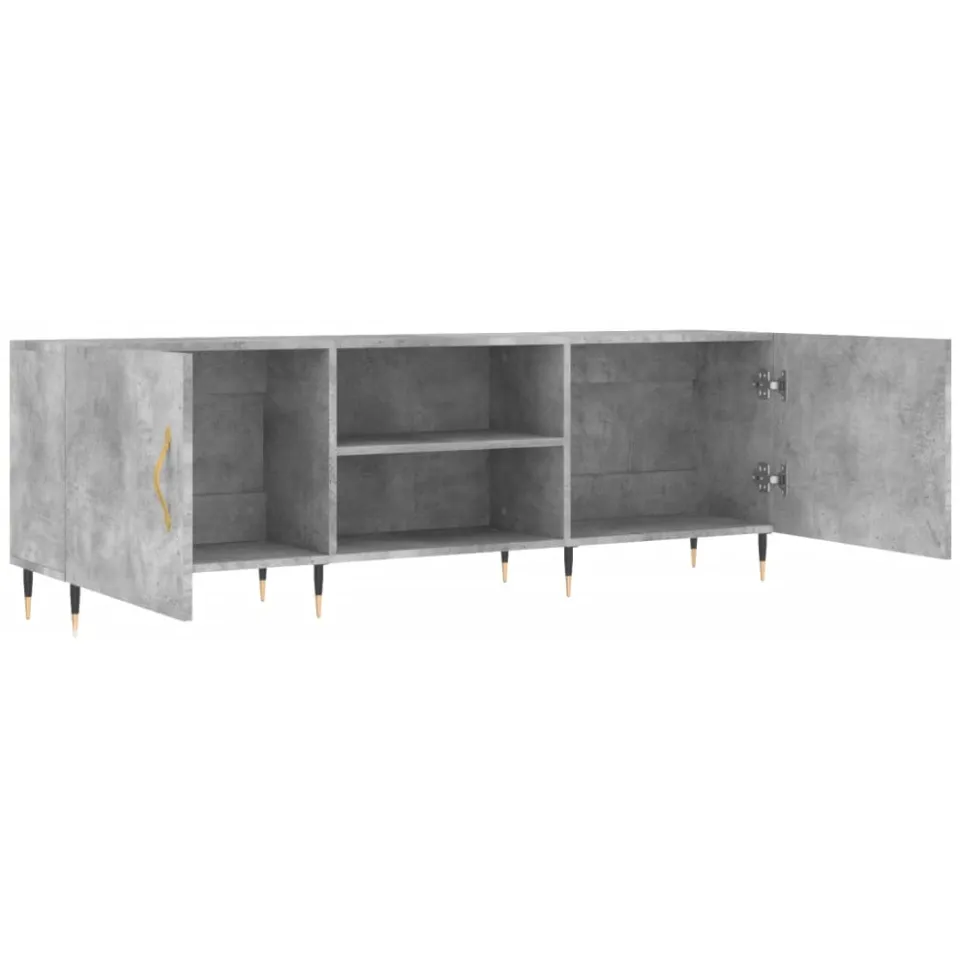 vidaXL Tv-meubel 150x30x50 cm bewerkt hout betongrijs grijs, foto 4