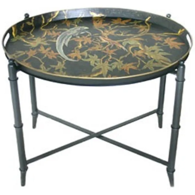 Meander Bijzettafel met dienblad Black Bird, 62x47x57cm hg Zie foto
