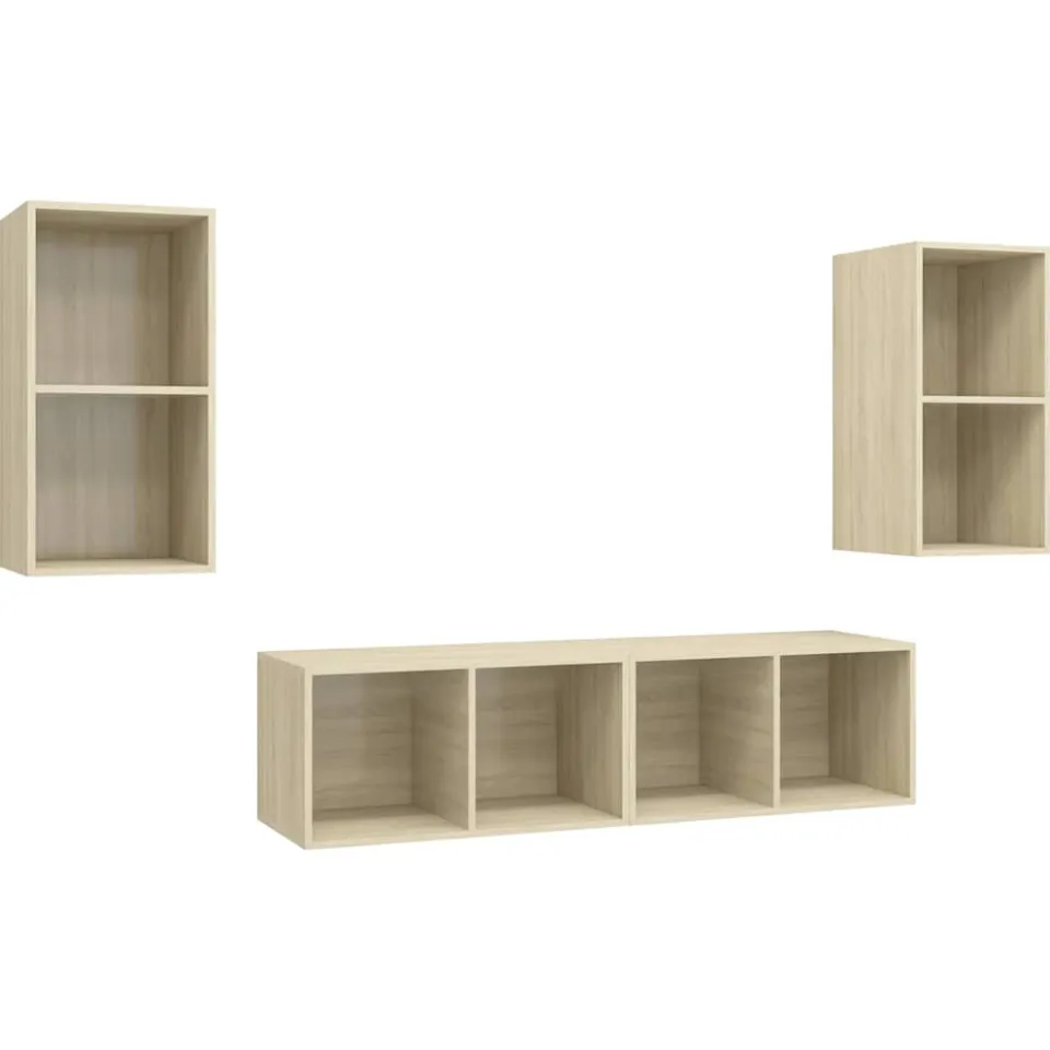 vidaXL Tv-wandmeubelen 4 st bewerkt hout sonoma eikenkleurig, foto 3