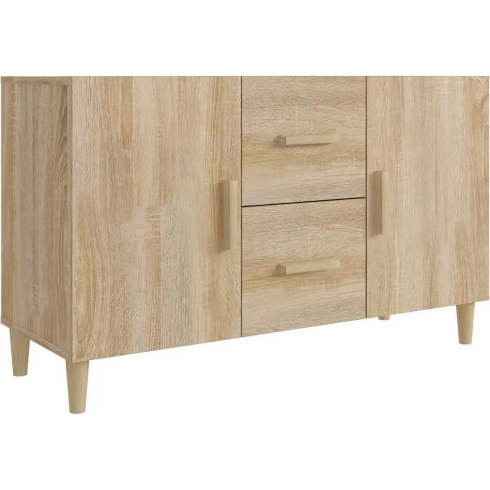 vidaXL Dressoir 100x36x60 cm bewerkt hout sonoma eikenkleurig