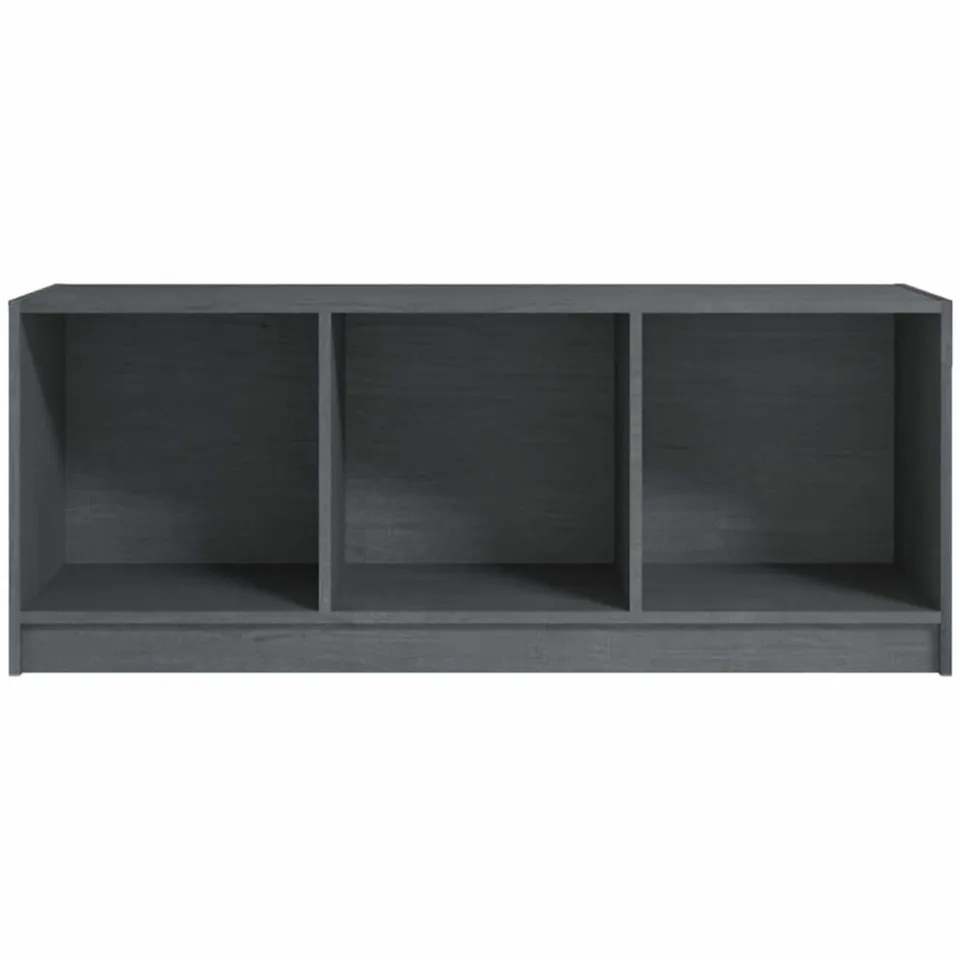 vidaXL Tv-meubel 104x33x41 cm massief grenenhout grijs, foto 4