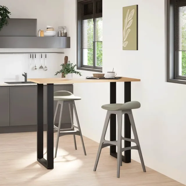vidaXL Bartafelpoten 2 st U-vormig 60x(110-111) cm staal zwart