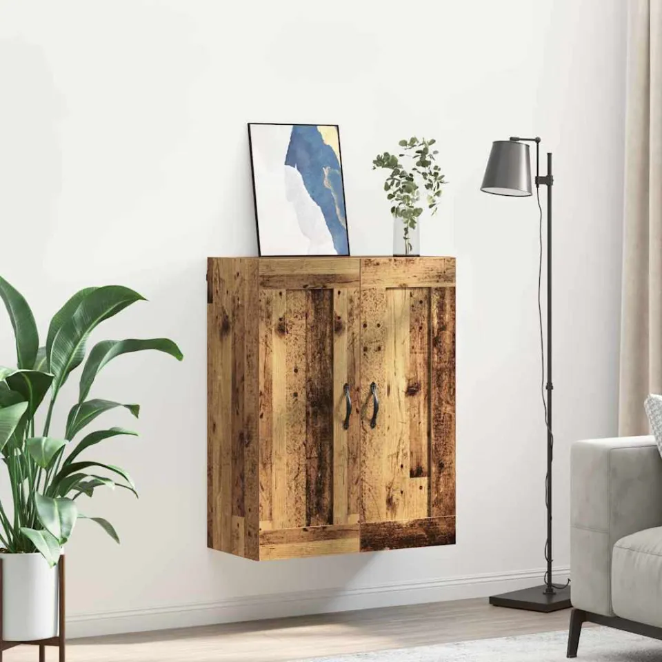 vidaXL Wandkast Oud Hout 69,5 x 34 x 90 cm Bewerkt hout bruin, foto 4