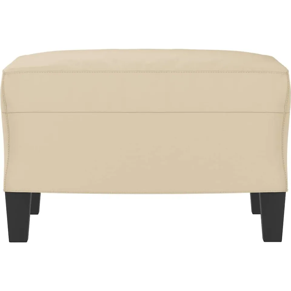 vidaXL Voetenbank 60x50x41 cm microvezelstof crèmekleurig