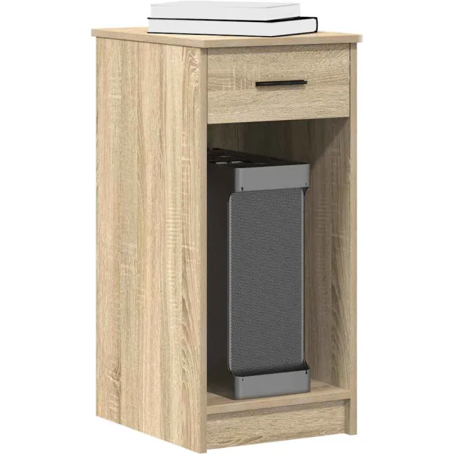 vidaXL Computertorenstandaard met lade 35x45x77 cm sonoma eikenkleurig