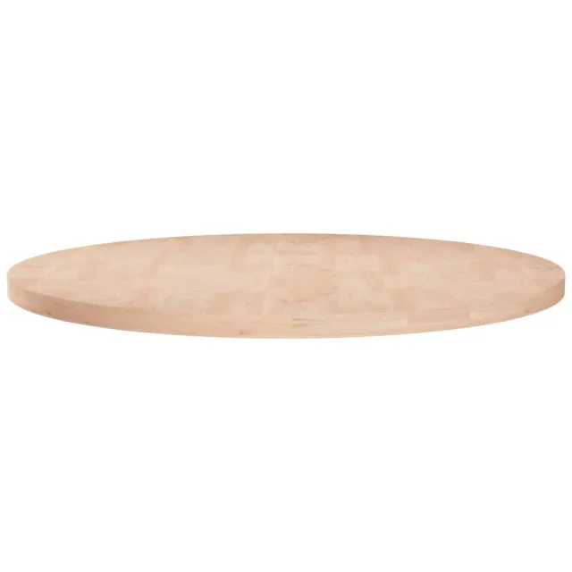 vidaXL Tafelblad rond Ø80x2,5 cm onbehandeld massief eikenhout Bruin