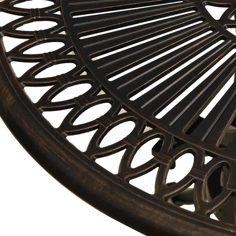 vidaXL Tuintafel 62x62x65 cm gietaluminium bronskleurig bruin, foto 4