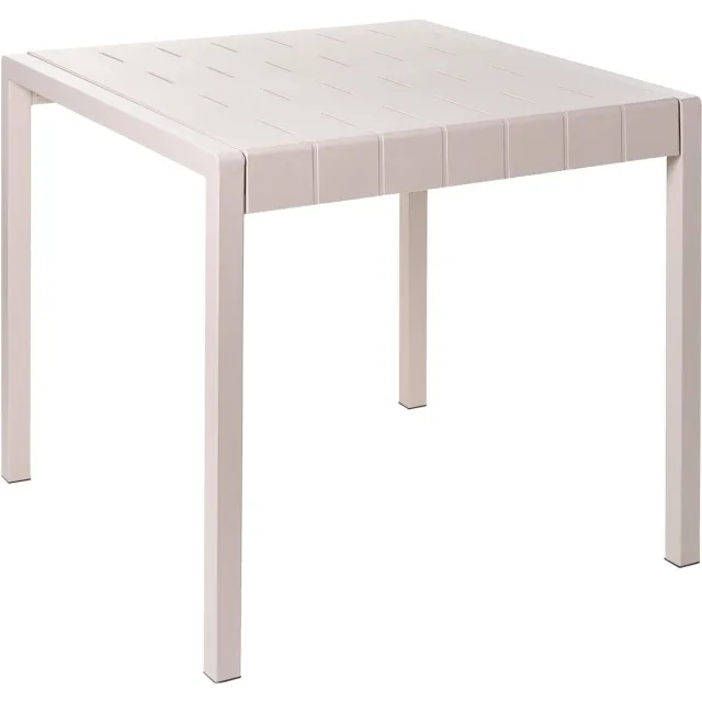 Beliani BARTICA - Tuintafel - Beige - 81 x 84 cm - Synthetisch materiaal